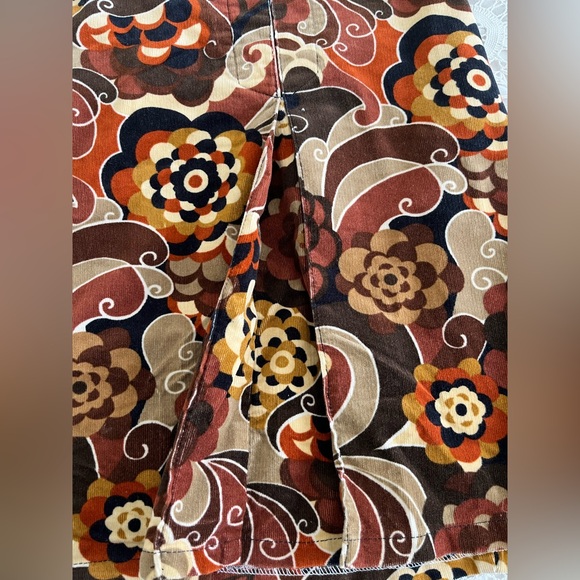 Vintage Y2K bebop and Wally floral paisley corduroy 70s skirt - Picture 2 of 7